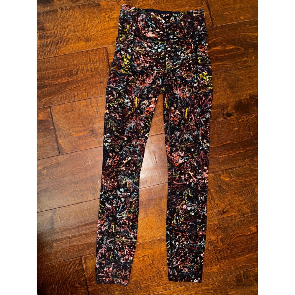 Lululemon Invigorate High Rise Vivid Floral Wildflower Leggings Size 2 Pocket